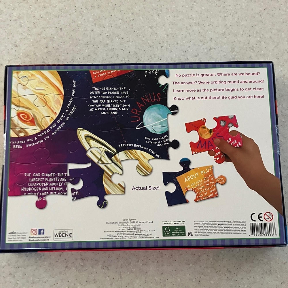 NWT 100 Pc Solar System Puzzle - Colorful Space Design - Picture 2 of 7